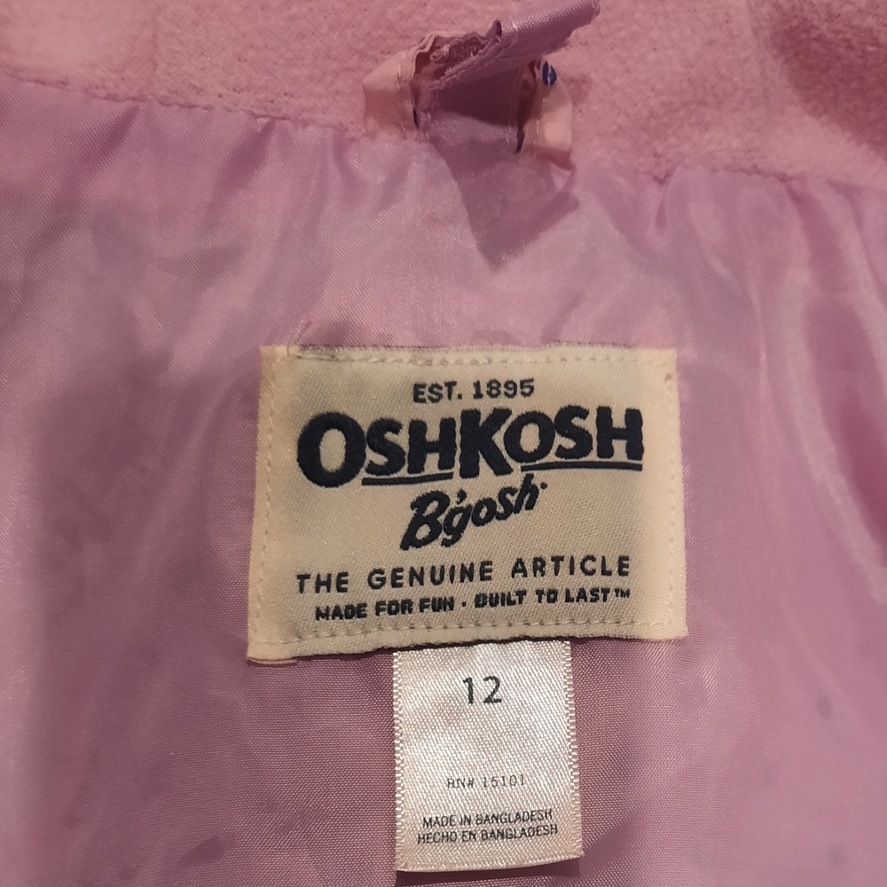 OshKosh B'gosh Pink Raincoat with Blue Dots - Picture 2 of 6